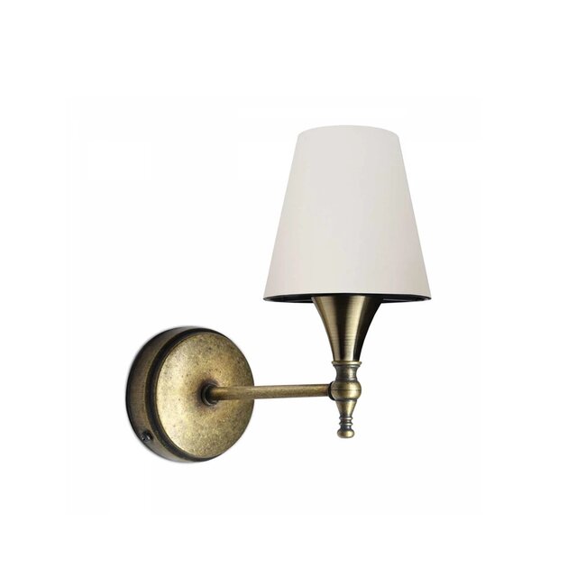 SUSE 204-0191 Μοντέρνο Φωτιστικό Τοίχου Απλίκα Μονόφωτο 1 x E27 AC 220-240V IP20 Μπεζ & Μπρούτζινο - Μ23 x Π13 x Υ21cm