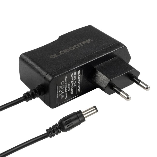 VOLTIX GLB-107-0001 Τροφοδοτικό/Μετασχηματιστής Class II SELV 12W 1A AC 220-240V σε DC 12V IP20 - Μαύρο Ματ - Μ7.3 x Π4 x Υ2.8cm - 3 Χρόνια Εγγύηση - 3