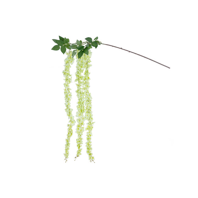 Artificial Garden GREEN WISTERIA FLOWER BRANCH 21520 Τεχνητό Διακοσμητικό κλαδί Βιστέρια Πράσινο Φ45 x Υ120cm