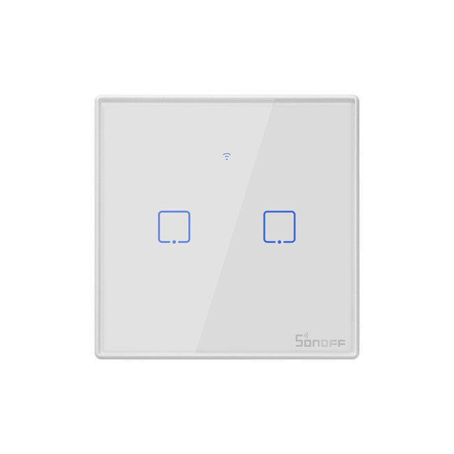 80131  SONOFF T2EU2C-RF - 433MHz Wireless Smart Wall Touch Button Switch AC 100-240V Max 4A (2A/Way) 2 Way - RF Series - 4