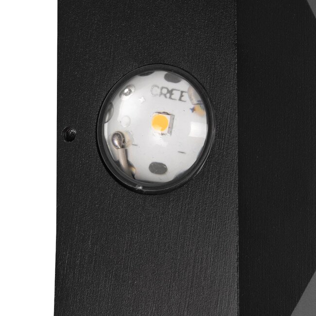 kelvo® ARKOS KLV-101-0110 Μοντέρνο Φωτιστικό Τοίχου - Απλίκα LED 8W 840lm 15° AC 220-240V Αδιάβροχο IP65 Θερμό Λευκό 2700K - Lumileds COB Chip & TÜV SÜD Driver - Μαύρο Ματ - Μ14 x Π5.5 x Υ14cm - 5 Χρόνια Εγγύηση - 8