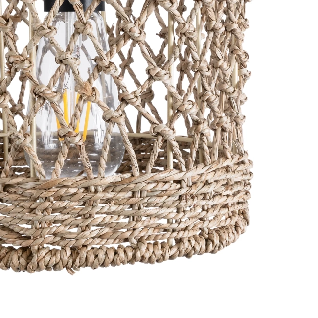  ECUADOR 02120 Boho Κρεμαστό Φωτιστικό Οροφής με Ντουί 1 x E27 AC 220-240V IP20 - Μπεζ - Μ20 x Π20 x Υ20cm - 7