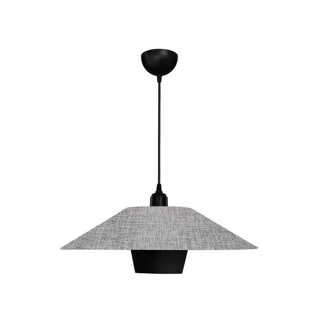 STORM 203-0292 Μοντέρνο Κρεμαστό Φωτιστικό Οροφής με Ντουί 1 x E27 AC 220-240V IP20 - Μαύρο & Γκρί  - Μ50 x Π50 x Υ24cm