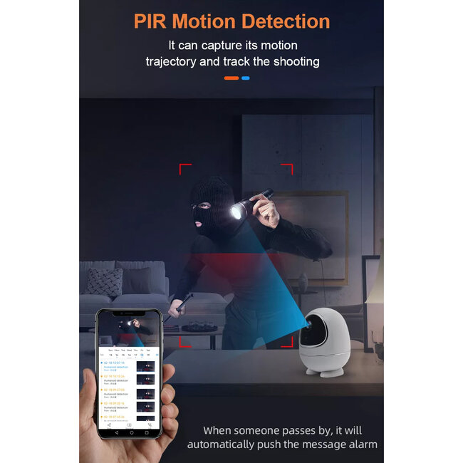 86008 Rechargeable Table Camera WiFi HD 1080P 3MP 350° 5200mAh Two Way Audio & Motion Detection - Επαναφορτιζόμενη Επιτραπέζια Κάμερα WiFi HD 1080P 350° 5200mAh Διπλή Κατέυθυνση Ομιλίας με Ανιχνευτή Κίνησης - Λευκό - 14