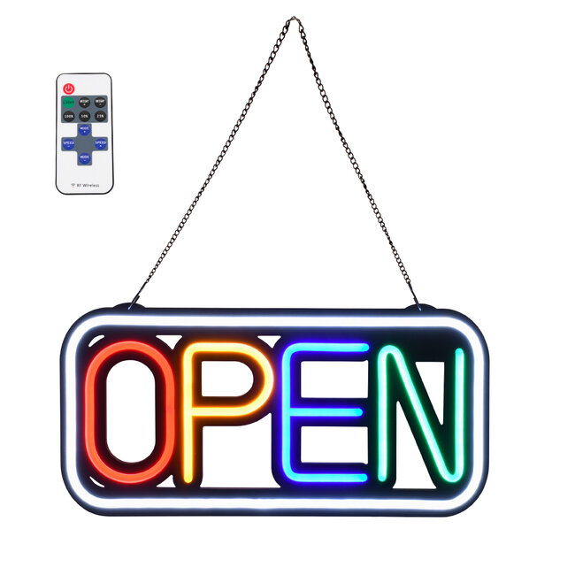 85857 Φωτιστικό Ταμπέλα Φωτεινή Επιγραφή NEON LED Σήμανσης Animated Square OPEN 30W AC 230V με Διακόπτη On/Off και Ασύρματο Χειριστήριο IR Λευκό - Κόκκινο - Πράσινο - Κίτρινο - Γαλάζιο 85857 Φωτιστικό Ταμπέλα Φωτεινή Επιγραφή NEON LED Σήμανσης Animated Square OPEN 30W AC 230V με Διακόπτη On/Off και Ασύρματο Χειριστήριο IR Λευκό - Κόκκινο - Πράσινο - Κίτρινο - Γαλάζιο