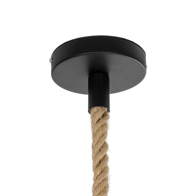 MALVERN 999-0234 Vintage Κρεμαστό Φωτιστικό Οροφής με Ντουί 1 x E27 AC 220-240V IP20 - Μαύρο & Μπεζ - Μ18.5 x Π4 x Υ41.5cm - 9