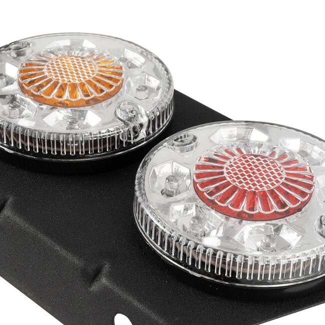 TAILIGHT 999-0251 Πίσω Φανάρι Οχημάτων LED 9W 360lm 180° DC 24V Αδιάβροχο IP66 Πορτοκαλί & Κόκκινο & Ψυχρό Λευκό 6000K - Μ18.5 x Π5 x Υ10cm - Πακέτο 2 Τεμαχίων - 1 Χρόνο Εγγύηση - 5