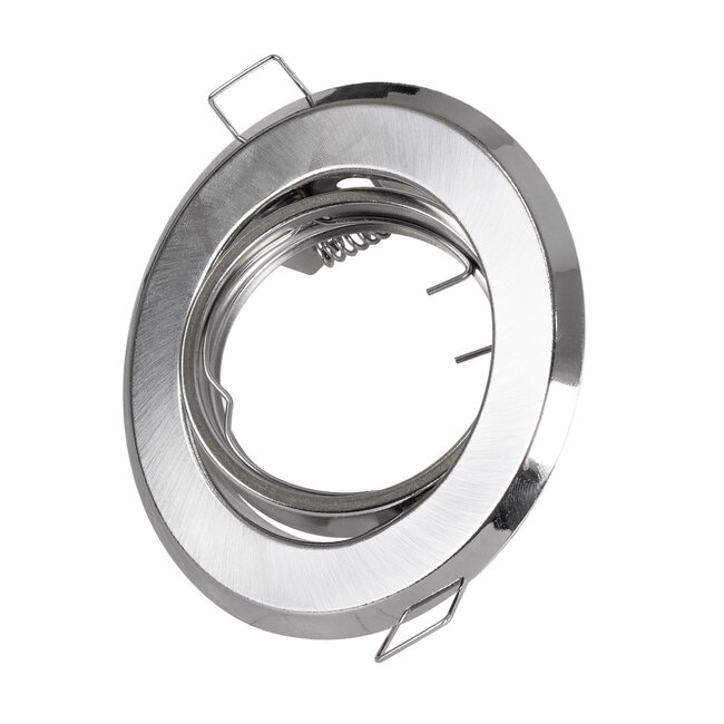 DELTA 77816 Χωνευτό Κινούμενο Στρόγγυλο Σποτ Οροφής για Λάμπα MR16 με Βάση GU5.3 ή GU10 - IP20 - Μεταλλικό - Φ92 x Υ28mm - Νίκελ Ματ - 5 Χρόνια Εγγύηση