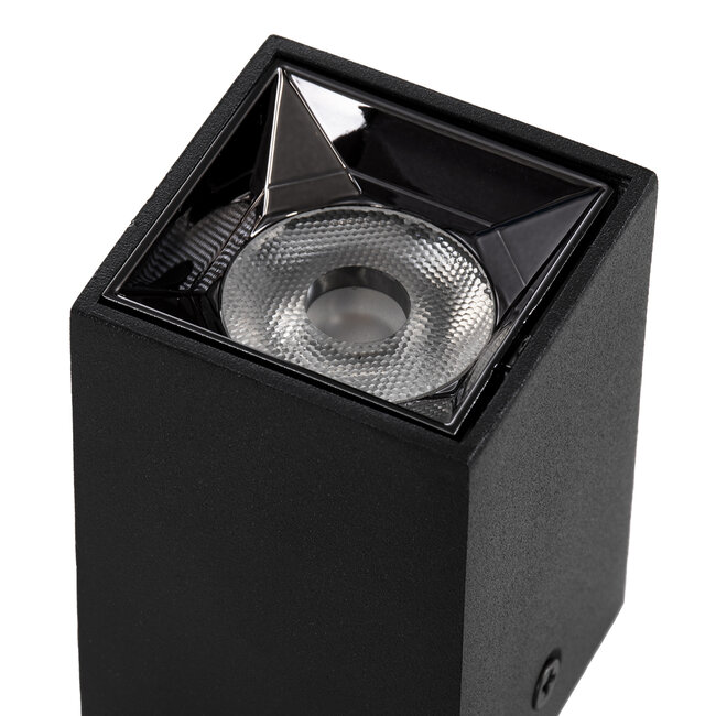 LUMINAR SUPERIOR 60321 Επιφανειακό LED Spot Downlight TrimLess 3W 405lm 36° AC 220-240V IP20 Μ4.2 x Π4.2 x Υ6.6cm - Μαύρο με Κάτοπτρο Χρωμίου - Θερμό Λευκό 2700K - Bridgelux High Lumen Chip Gen2 - TÜV Certified Driver - 5 Years Warranty - 7