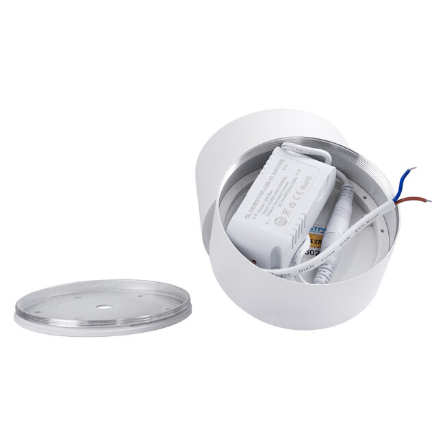 OMEGA-S 60298 Επιφανειακό LED Spot Downlight Φ10cm 12W 1560lm 36° AC 220-240V IP20 Φ10 x Υ10.5cm - Στρόγγυλο - Λευκό - Φυσικό Λευκό 4500K - Bridgelux COB - 5 Years Warranty - 11