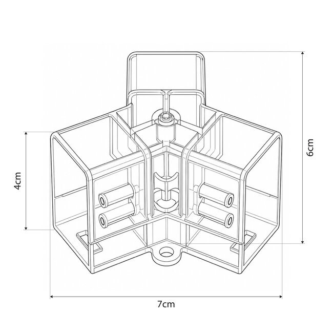 HEXON GLB-101-0092 Σύνδεσμος Y AC 220-240V IP20 - Διάφανο - Μ7 x Π6 x Υ4cm