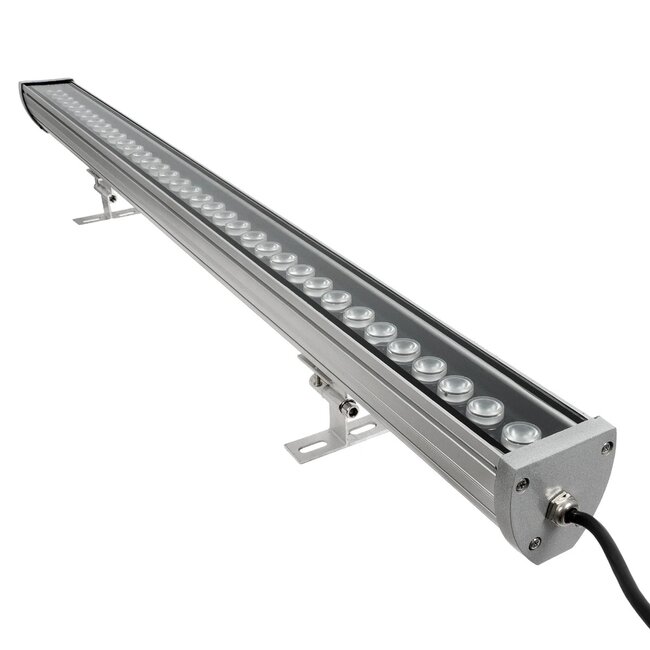WASHERMOZA 999-0267 Μπάρα Φωτισμού Wall Washer LED 72W 6120lm 10-30° DC 24V Αδιάβροχο IP66 Πολύχρωμο RGB Dimmable - Bridgelux SMD Chip - Γκρι Ανθρακί - Μ100 x Π5 x Υ4cm - 3 Χρόνια Εγγύηση - 2