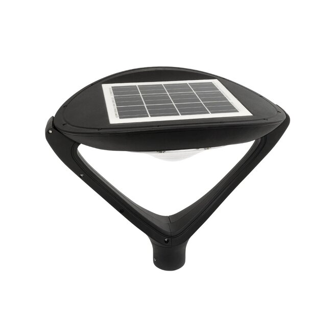 SQUARE 90507 Φωτιστικό Στύλου/Κολώνας Πλατείας/Πάρκου/Κήπου με Ασύρματο Χειριστήριο LED 20W 800lm 120° Ενσωματωμένο Φωτοβολταϊκό Panel 6V 20W & Επαναφορτιζόμενη Μπαταρία Li-ion 3.2V 20000mAh με Αισθητήρα Κίνησης-Ημέρας-Νύχτας Αδιάβροχο IP65 Θερμό Λευκό 2700K - Γκρι Ανθρακί - Μ60 x Π47 x Υ - 4