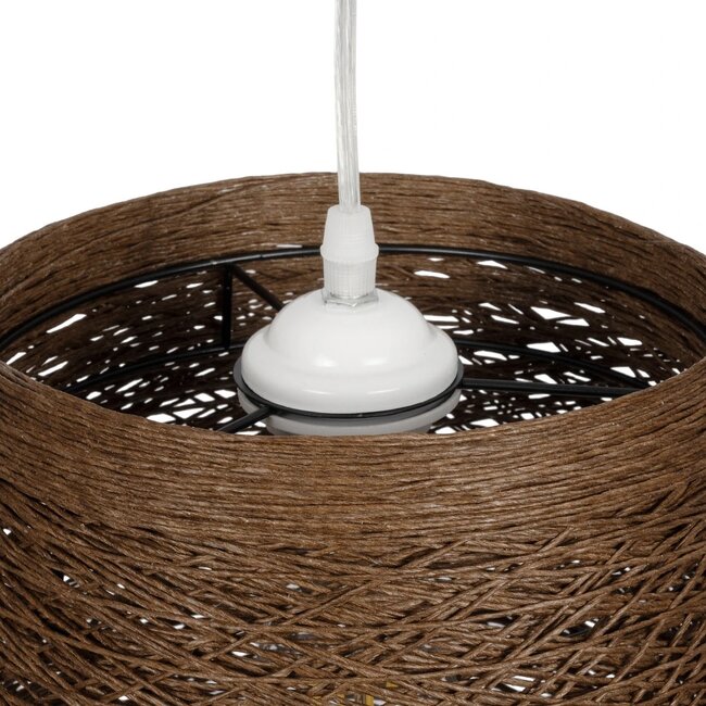 PLAYROOM 999-0145 Vintage Κρεμαστό Φωτιστικό Οροφής με Ντουί 1 x E27 AC 220-240V IP20 - Καφέ - Μ30 x Π30 x Υ30cm - 7