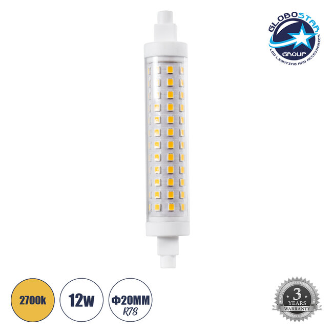 TUBINI 60398 Λάμπα R7S 118mm LED 12W 1356lm 360° AC 220-240V IP20 Θερμό Λευκό 2700K - Lumileds SMD Chip - Μ11.8 x Π2.2 x Υ2.2cm - 3 Χρόνια Εγγύηση TUBINI 60398 Λάμπα R7S 118mm LED 12W 1356lm 360° AC 220-240V IP20 Θερμό Λευκό 2700K - Lumileds SMD Chip - Μ11.8 x Π2.2 x Υ2.2cm - 3 Χρόνια Εγγύηση
