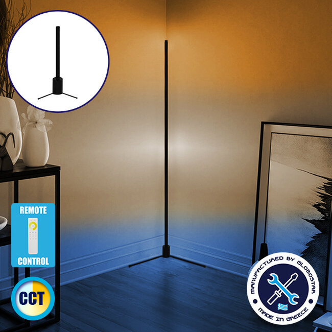 Μοντέρνο Minimal Επιτραπέζιο Μαύρο Φωτιστικό 50cm LED 8 Watt με Ασύρματο Χειριστήριο Αφής 2.4G RF & Dimmer CCT - Ψυχρό - Ημέρας - Θερμό  ALIEN Design GLOBO-50-10