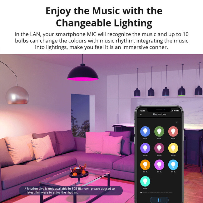 80071 SONOFF B02-BL-A60 - LED BULB E27 A60 806lm 9W WiFi+Bluetooth CW (Cool White + Warm white) Dimming Smart Bulb 2700K-6500K - 10