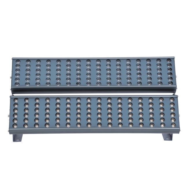 FLOOD-TENA 90225 Προβολέας Wall Washer για Φωτισμό Κτιρίων LED 192W 17280lm 10° DC 24V Αδιάβροχο IP65 L68.5 x W33 x H24cm Θερμό Λευκό 2700K - Ασημί - 3 Years Warranty - 4