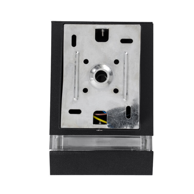 QUATRO 77892 Φωτιστικό Τοίχου - Απλίκα Αρχιτεκτονικού Φωτισμού Εσωτερικού/Εξωτερικού Χώρου Up or Down Μονόφωτο 1 x GU10 AC220-240V Αδιάβροχο IP65 - Σώμα Αλουμινίου & Tempered Glass - Μ11 x Π10 x Υ16.4cm - Μαύρο - 5 Years Warranty - 4