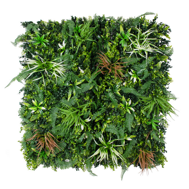 Artificial Garden JUNGLE FERN 20351 Τεχνητό Διακοσμητικό Πάνελ Φυλλωσιάς - Κάθετος Κήπος σύνθεση Ζούγκλα Φτέρης Μ100 x Π100 x Υ20cm
