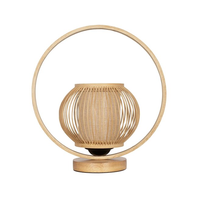 TULUMKO 02009 Boho Επιτραπέζιο Φωτιστικό Πορτατίφ με Ντουί 1 x E27 AC 220-240V IP20 - Μπεζ - Μ30 x Π18 x Υ32cm - 3