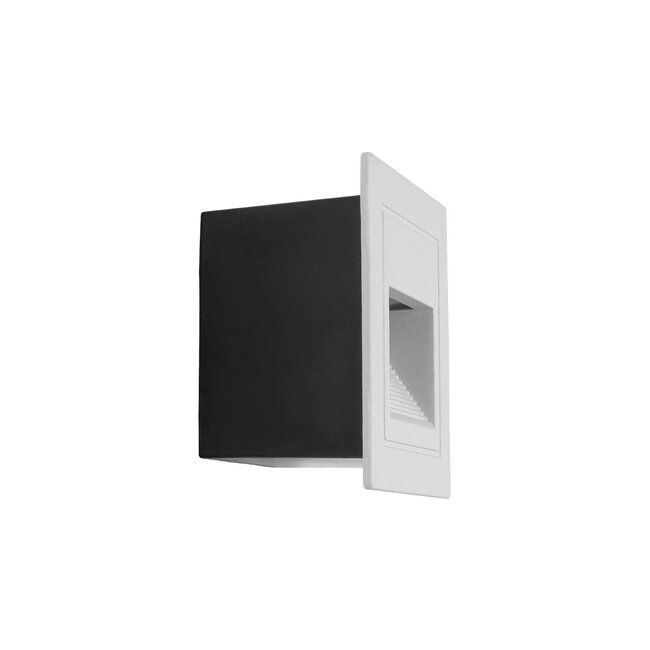 kelvo® STEPART KLV-101-0079 Μοντέρνο Χωνευτό Φωτιστικό Σκαλοπατιού - Διαδρόμου LED 3W 375lm 45° AC 220-240V Αδιάβροχο IP65 Θερμό Λευκό 2700K - Lumileds SMD Chip & TÜV SÜD Driver - Λευκό Ματ - Μ8.5 x Π5 x Υ8.5cm / Q6.72 x 6.72cm - 5 Χρόνια Εγγύηση - 7