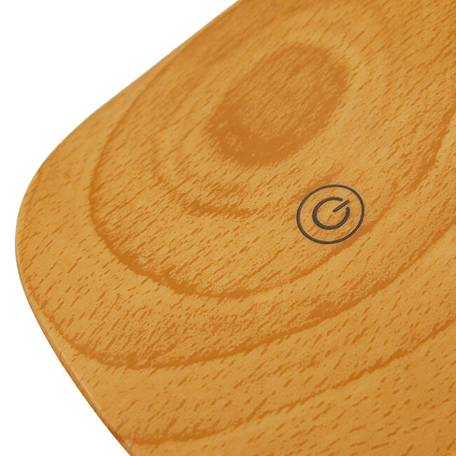 Μοντέρνο Επιτραπέζιο Φωτιστικό Γραφείου LED 6 Watt Μονόφωτο Μεταλλικό Καφέ Ξύλο Ασημί Λευκό Ημέρας 4500k  DRAPER SILVER 01438 - 8