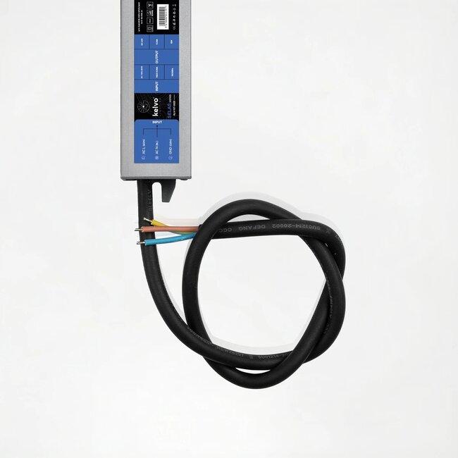 kelvo® SELAS KLV-107-0028 Τροφοδοτικό/Μετασχηματιστής Class II SELV 15W 0.63A AC 220-240V σε DC 24V Αδιάβροχο IP67 - Γκρι Ανθρακί Ματ - Μ11 x Π3 x Υ2cm - 5 Χρόνια Εγγύηση - 4