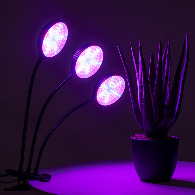 79652 Grow Light Full Spectrum LED Φωτιστικό Ανάπτυξης Φυτών Γλάστρας με 3 Κινούμενες Κεφαλές & Βάση Clip SMD 2835 15W 160° DC 5V IP20 με Dimmer & Timer Εσωτερικού Χώρου για Κάλυψη Επιφάνειας 1m x 1m Πλήρους Φάσματος Φωτισμού - 11