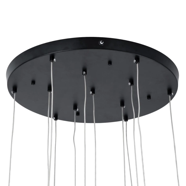  TEARS 61313 Μοντέρνο Κρεμαστό Φωτιστικό Οροφής LED 36W 3960lm 180° AC 220-240V IP20 Ρυθμιζόμενο Λευκό CCT με Χειριστήριο από 2700K έως 6000K Dimmable - Lumileds SMD Chip - Μαύρο - Μ60 x Π60 x Υ51.5cm - 3 Χρόνια Εγγύηση - 10