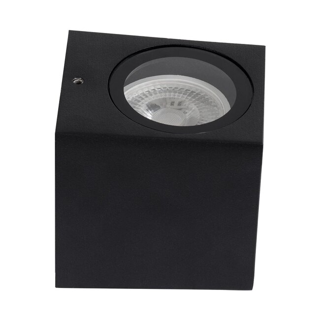kelvo® BURANO KLV-101-0018 Φωτιστικό Τοίχου / Απλίκα για Λάμπα MR16 με Ντουί GU10 AC 220-240V Αδιάβροχο IP65 - Μαύρο Ματ - Μ8 x Π8 x Υ7cm - 5