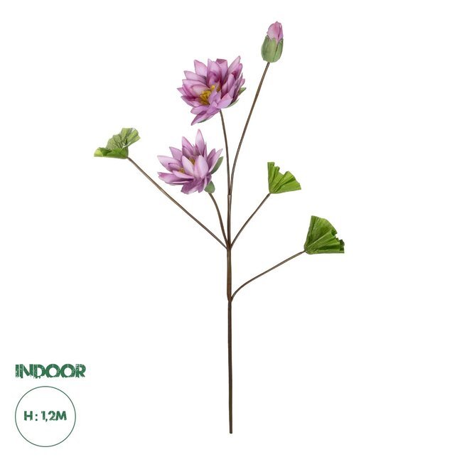 Artificial Garden PINK LOTUS BRANCH 21335 Τεχνητό Διακοσμητικό Ροζ Κλαδί Λωτός Y121cm