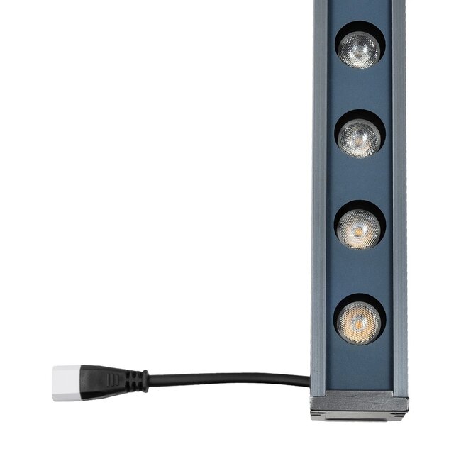 WASHERMARGO 90150 Μπάρα Φωτισμού Wall Washer LED 24W 2520lm 30° DC 24V Αδιάβροχο IP66 Ultra Θερμό Λευκό 2200K Dimmable - Bridgelux SMD Chip - Γκρι Ανθρακί - Μ100 x Π4 x Υ5cm - 3 Χρόνια Εγγύηση - 3