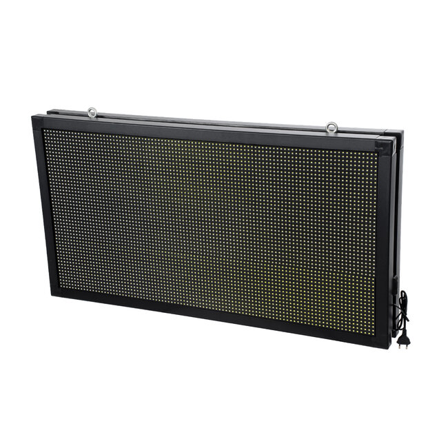 DISPLAY 90812 LED Scrolling Display 96x48cm - Κυλιόμενη Ψηφιακή Πινακίδα / Επιγραφή Διπλής Όψης P10 LED SMD AC 220-240V - Λειτουργία μέσω Wi-Fi με Εφαρμογή APP - Αισθήτηρας Θερμοκρασίας και Υγρασίας - Αδιάβροχο IP65 - Μ102 x Π11 x Υ54.5cm - Ψυχρό Λευκό 6000K - 1 Χρόνο Εγγύηση