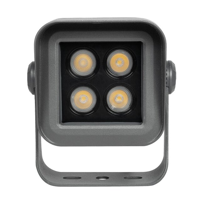 FLOODVIRA GLB-103-0032 Προβολέας Σποτ Wall Washer LED 8W 720lm 24° AC 220-240V Αδιάβροχο IP65 Θερμό Λευκό 2700K - Sanan SMD Chip - Γκρι Ανθρακί Ματ - Μ11 x Π9 x Υ15cm - 3 Χρόνια Εγγύηση - 3