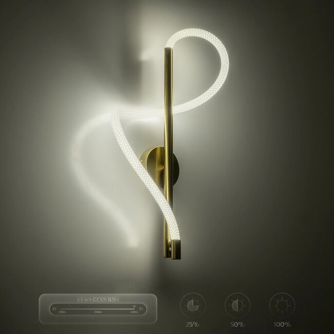 kelvoGLOW 61682 Μοντέρνο Φωτιστικό Τοίχου - Απλίκα LED 24W 2400lm 360° AC 220-240V IP20 Ρυθμιζόμενο Λευκό CCT με On/Off 2700K/4500K/6000K - Lumileds SMD Chip - Χρυσό Πλατίνα & Λευκό Νήμα - Μ30 x Π15 x Υ70cm - 3 Χρόνια Εγγύηση - 12 kelvoGLOW 61682 Μοντέρνο Φωτιστικό Τοίχου - Απλίκα LED 24W 2400lm 360° AC 220-240V IP20 Ρυθμιζόμενο Λευκό CCT με On/Off 2700K/4500K/6000K - Lumileds SMD Chip - Χρυσό Πλατίνα & Λευκό Νήμα - Μ30 x Π15 x Υ70cm - 3 Χρόνια Εγγύηση - 12