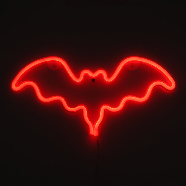 78579 Φωτιστικό Ταμπέλα Φωτεινή Επιγραφή NEON LED Σήμανσης BATMAN 5W με Καλώδιο Τροφοδοσίας USB - Μπαταρίας 3xAAA (Δεν Περιλαμβάνονται) - Κόκκινο - 5