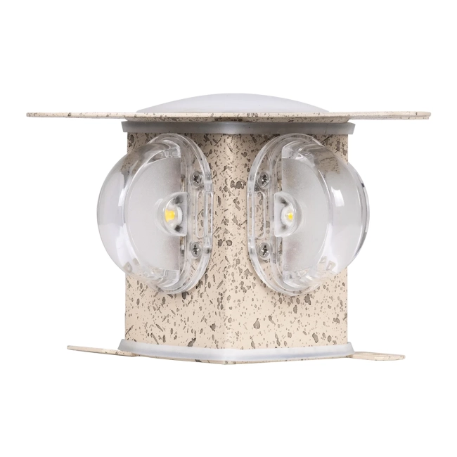  WALLLIGHT-CINA 90658 Μοντέρνο Φωτιστικό Τοίχου - Απλίκα LED 10W 1100lm 10° AC 220-240V Αδιάβροχο IP65 Θερμό Λευκό 2700K - CREE COB Chip & TÜV SÜD Driver - Μπεζ - Μ18.5 x Π18.5 x Υ8.5cm - 3 Χρόνια Εγγύηση - 4