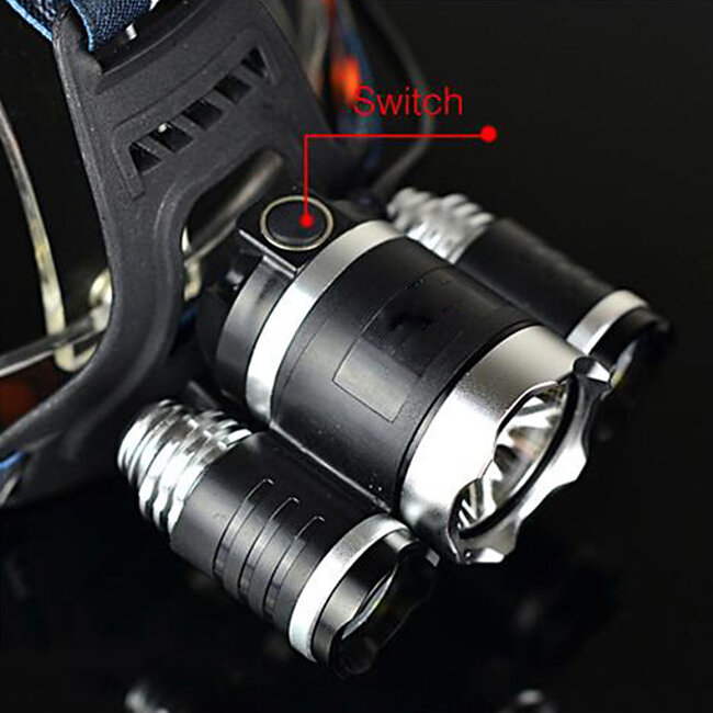 79057 Φακός Κεφαλής Επαναφορτιζόμενος LED CREE XML2-T6 Chip 30 Watt 3000 lm με 2 x 18650 Μπαταρίες 6000Mah Ψυχρό Λευκό 6000 K - 9 79057 Φακός Κεφαλής Επαναφορτιζόμενος LED CREE XML2-T6 Chip 30 Watt 3000 lm με 2 x 18650 Μπαταρίες 6000Mah Ψυχρό Λευκό 6000 K - 9