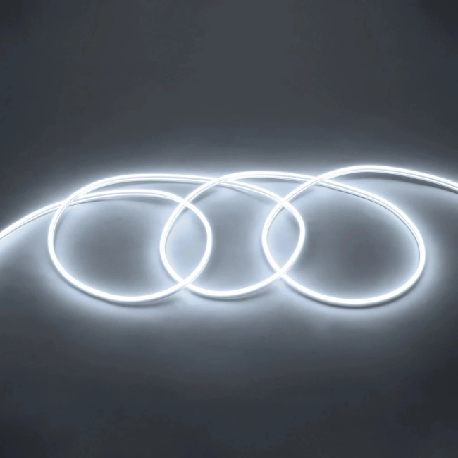 70570 OVALE 120° Degree Neon Flex Epistar LED SMD 2835 1m 12W/m 120LED/m 1320lm/m 120° DC 230V Αδιάβροχη IP68 Ψυχρό Λευκό 6000K Dimmable