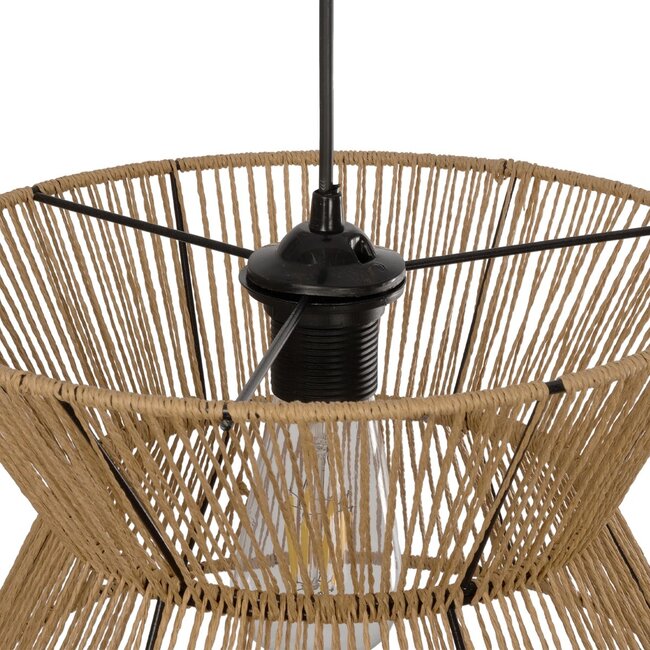 UPCONE 205-0055 Boho Κρεμαστό Φωτιστικό Οροφής με Ντουί 1 x E27 AC 220-240V IP20 - Μπεζ - M30 x Π30 x Υ21cm - 9