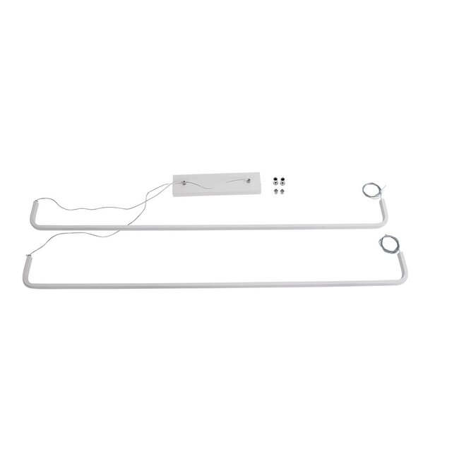 kelvo® LINARIA KLV-101-0259-V2 Κρεμαστό Φωτιστικό Οροφής LED 72W 7200lm 180° AC 220-240V IP20 Ρυθμιζόμενο Λευκό CCT με Χειριστήριο από 2700K έως 6000K Dimmable - Lumileds SMD Chip - Λευκό Ματ - Μ220 x Π4 x Υ25cm - 3 Χρόνια Εγγύηση - 8