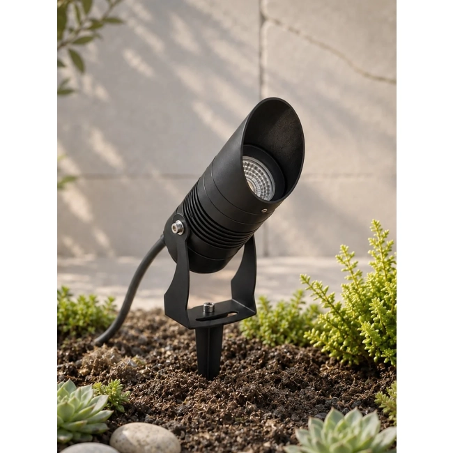  GARDO GLB-103-0025 Φωτιστικό Σποτ για Φυτά - Δέντρα με Βάση Κήπου / Καρφωτό LED 10W 900lm 24° DC 24V Αδιάβροχο IP65 Θερμό Λευκό 2700K - Sanan SMD Chip - Μαύρο Ματ - Μ5 x Π5 x Υ18cm - 3 Χρόνια Εγγύηση