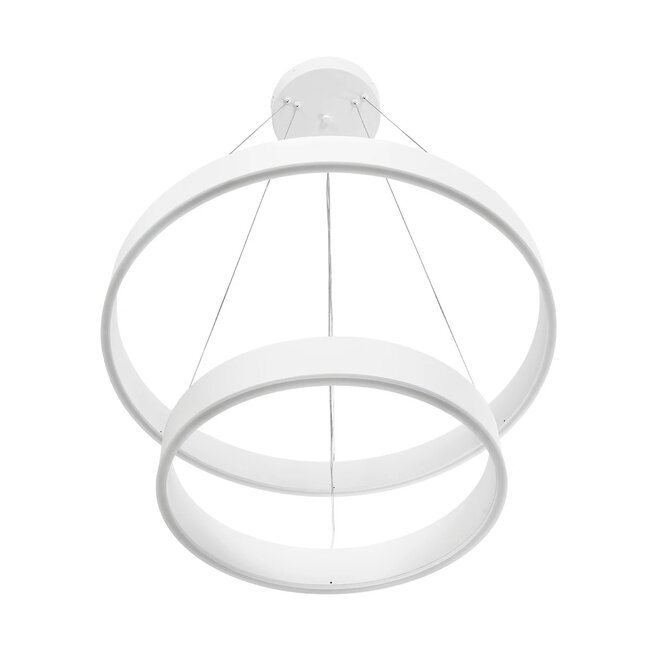 kelvo® VENOM KLV-101-0197 Κρεμαστό Φωτιστικό Οροφής LED 75W 7500lm 120° AC 220-240V IP20 Ρυθμιζόμενο Λευκό CCT με Χειριστήριο από 2700K έως 6000K Dimmable - Lumileds SMD Chip - Λευκό Ματ - Μ60 x Π60 x Υ40cm - 3 Χρόνια Εγγύηση - 5