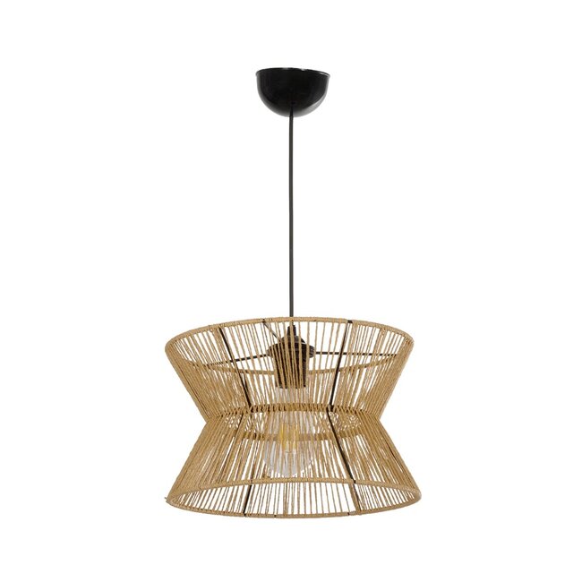 UPCONE 205-0055 Boho Κρεμαστό Φωτιστικό Οροφής με Ντουί 1 x E27 AC 220-240V IP20 - Μπεζ - M30 x Π30 x Υ21cm - 3