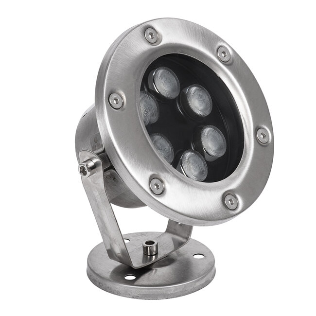 UNDERWATER-DINA 90677 Υποβρύχιο Φωτιστικό Σποτ Ειδικό για Σιντριβάνια LED 9W 945lm 30° DC 24V Αδιάβροχο IP68 Φ12 x Υ14cm Πολύχρωμο RGBW DMX512 - Ανοξείδωτο Ατσάλι - 3 Years Warranty