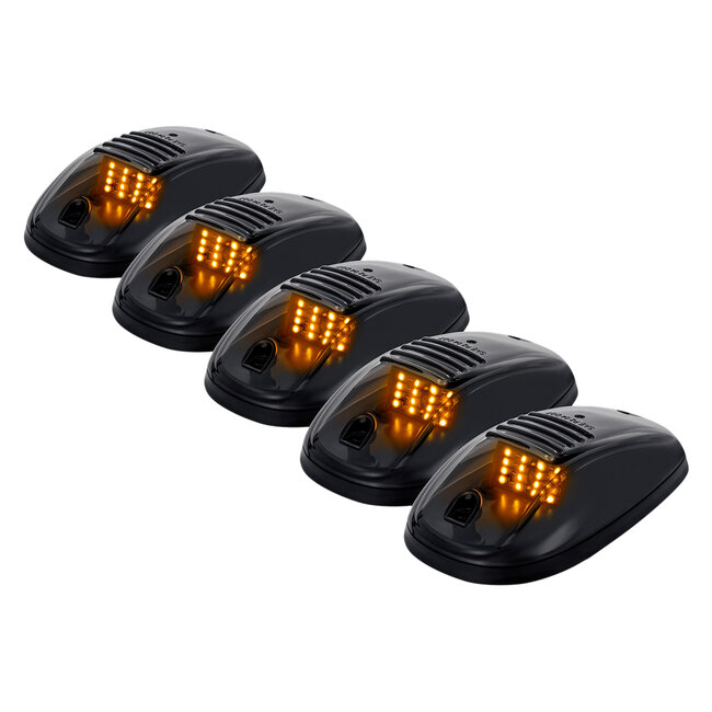 85303 Πακέτο 5 Τεμάχια Φώτα Όγκου Οροφής - Running Lights για Αυτοκίνητα - SUV - Αγροτικά LED SMD 3030 12W 600lm DC 12V με Διακόπτη On/Off Αδιάβροχα IP65 5x Πορτοκαλί