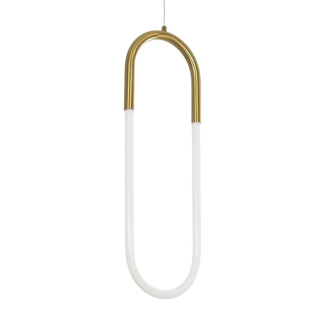 kelvo® GLOW KLV-101-0176 Κρεμαστό Φωτιστικό Οροφής LED 18W 1800lm 360° AC 220-240V IP20 Ρυθμιζόμενο Λευκό CCT με On/Off 2700K/4500K/6000K - Lumileds SMD Chip - Χρυσό Πλατίνα - Μ20 x Π2.5 x Υ60cm - 3 Χρόνια Εγγύηση - 4