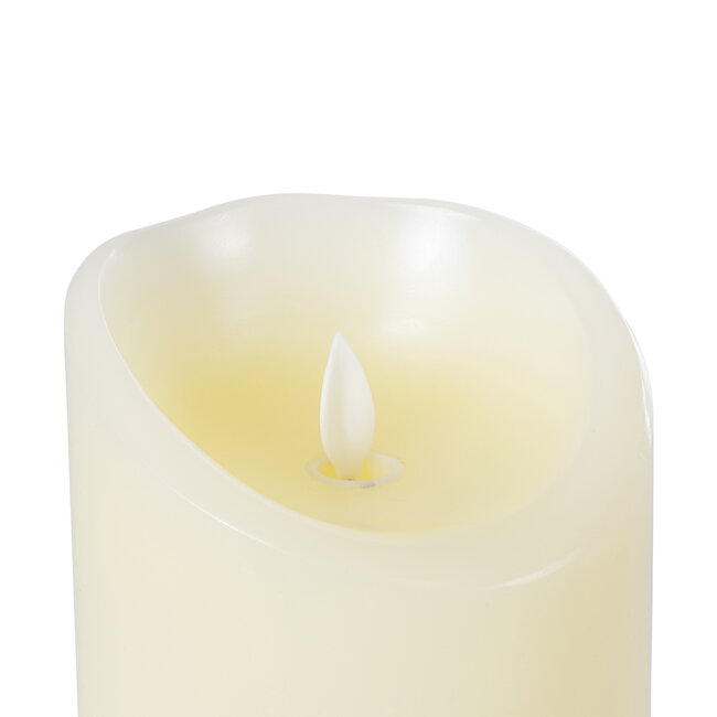 FIREFLAME 79541 Διακοσμητικό Realistic Κερί Παραφίνης με LED Εφέ Κινούμενης Φλόγας - Μπαταρίας & Ασύρματο Χειριστήριο IR Θερμό Λευκό 3000K Dimmable - Φ10 x Υ10cm - 5
