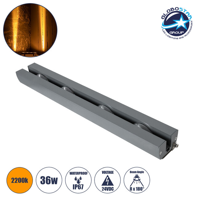 WINDOWARTE 90722 Φωτιστικό Ανάδειξης Παραθύρων LED 36W 3060lm 8° x 180° DC 24V Αδιάβροχο IP67 Ultra Θερμό Λευκό 2200K Dimmable - CREE XPE Chip - Γκρι Ανθρακί - Μ25 x Π7 x Υ4.5cm - 3 Χρόνια Εγγύηση WINDOWARTE 90722 Φωτιστικό Ανάδειξης Παραθύρων LED 36W 3060lm 8° x 180° DC 24V Αδιάβροχο IP67 Ultra Θερμό Λευκό 2200K Dimmable - CREE XPE Chip - Γκρι Ανθρακί - Μ25 x Π7 x Υ4.5cm - 3 Χρόνια Εγγύηση
